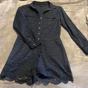 Banana Republic Lace Navy Blue Romper. Size O